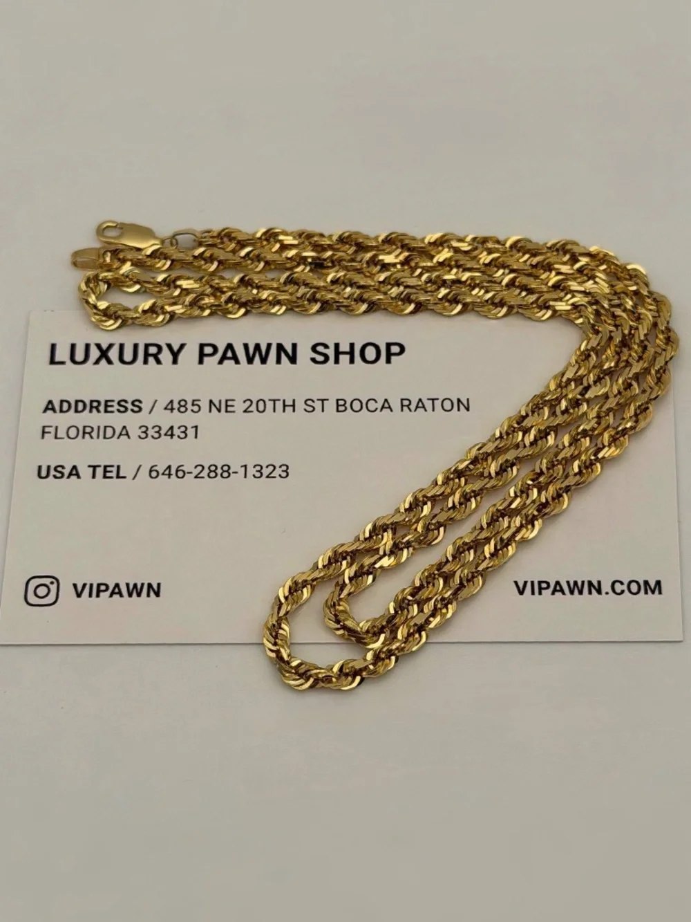 10k Solid Yellow Gold Rope Chain Unisex Necklace 24” 4mm